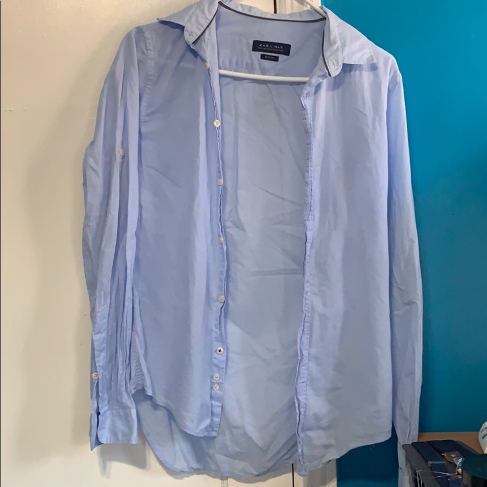 Zara blue dress shirt